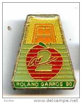 @+ Pin´s Série Roland Garros - Antenne2 - 1990 - Tenis