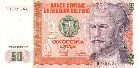 PEROU  50 Intis  Daté Du 26-06-1987   Pick 131b  ****BILLET NEUF**** - Peru