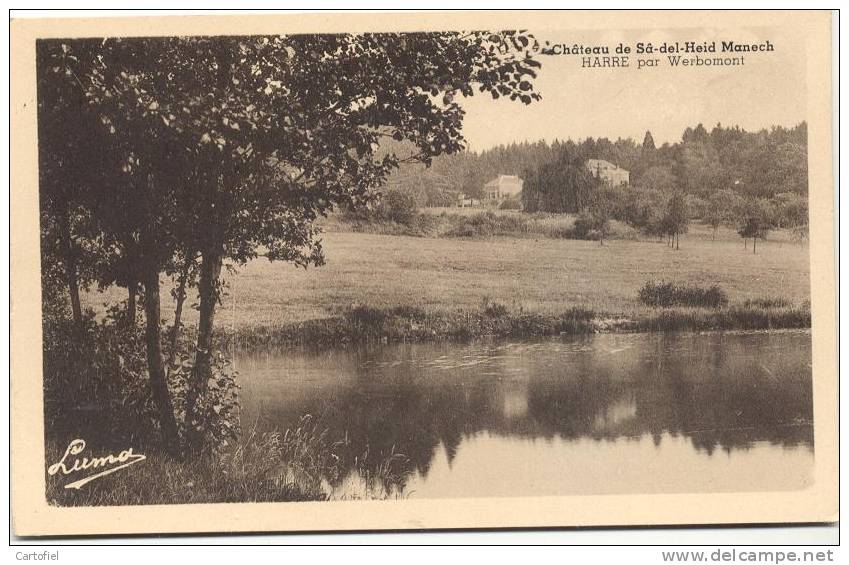 HARRE PAR WERBOMONT- CHATEAU DE SA-DEL-HEID MANECH- KASTEEL - Manhay