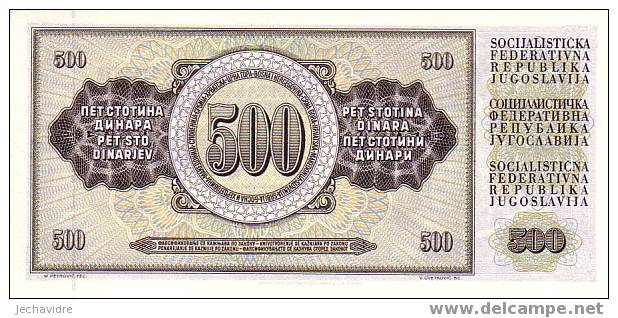 YOUGOSLAVIE   500 Dinara  Daté Du 04-11-1981   Pick 91b     ***** BILLET  NEUF ***** - Yougoslavie