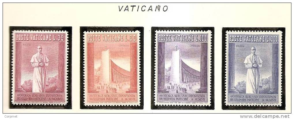 VATICAN - EXPOSITION UNIVERSELLE De BRUXELLES  -1958 Yvert # 257/260  MINT (LH) - Unused Stamps