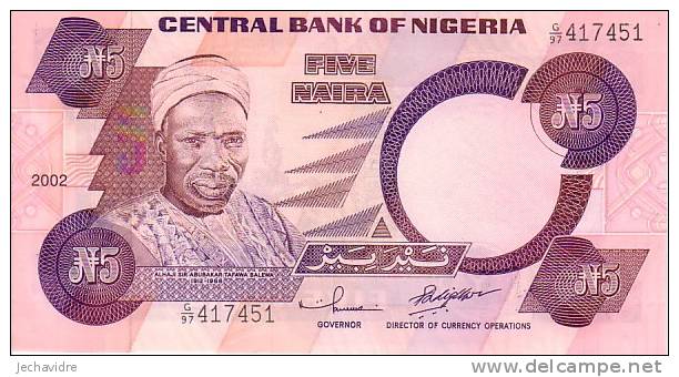 NIGERIA   5 Naira  Daté De 2002   Pick 24h  Signature 11   ***** BILLET  NEUF ***** - Nigeria