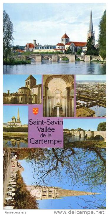 86 - SAINT SAVIN - Lot De 3 Cartes - 1  Multivues - 2 église Abbatiale - Vienne - Saint Savin