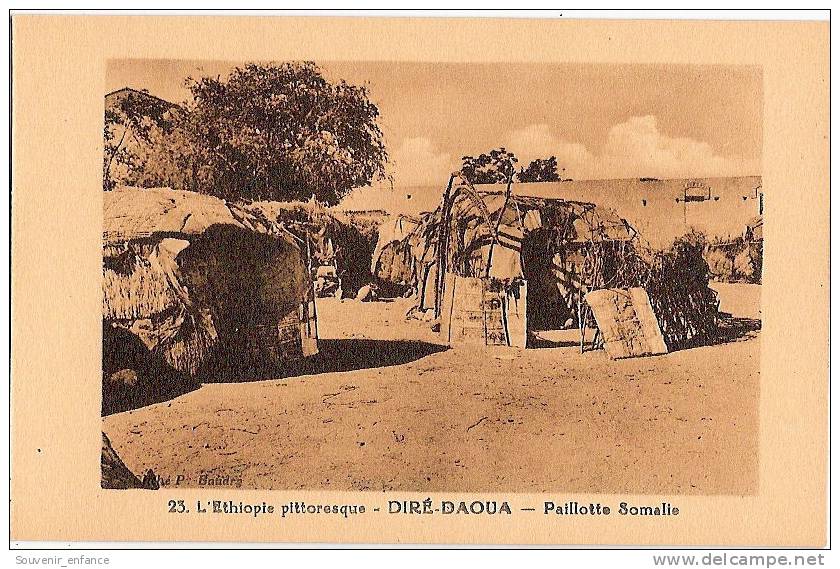 CPA Ethiopie Pittoresque Diré Daoua Paillotte Somalie Afrique - Etiopía