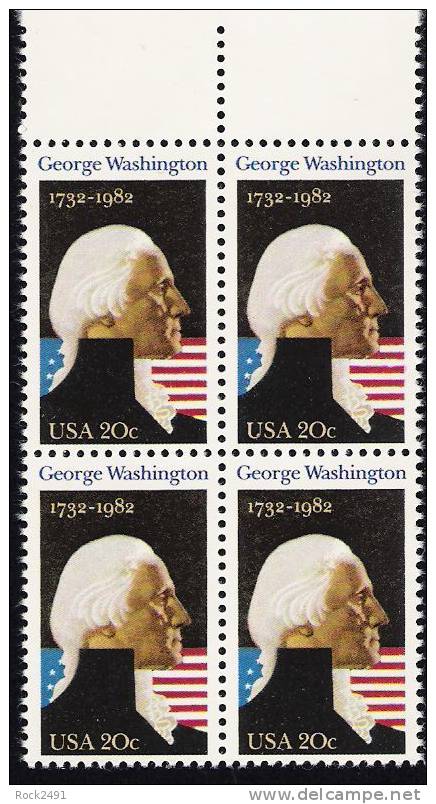 US Scott 1952 - Block Of 4 - George Washington 20 Cent - Mint Never Hinged - Blocs-feuillets