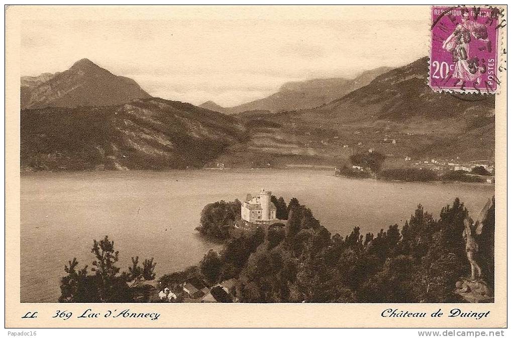 74 - Lac D'Annecy - Château De Duingt - LL 369 (circulée 1935) - Duingt