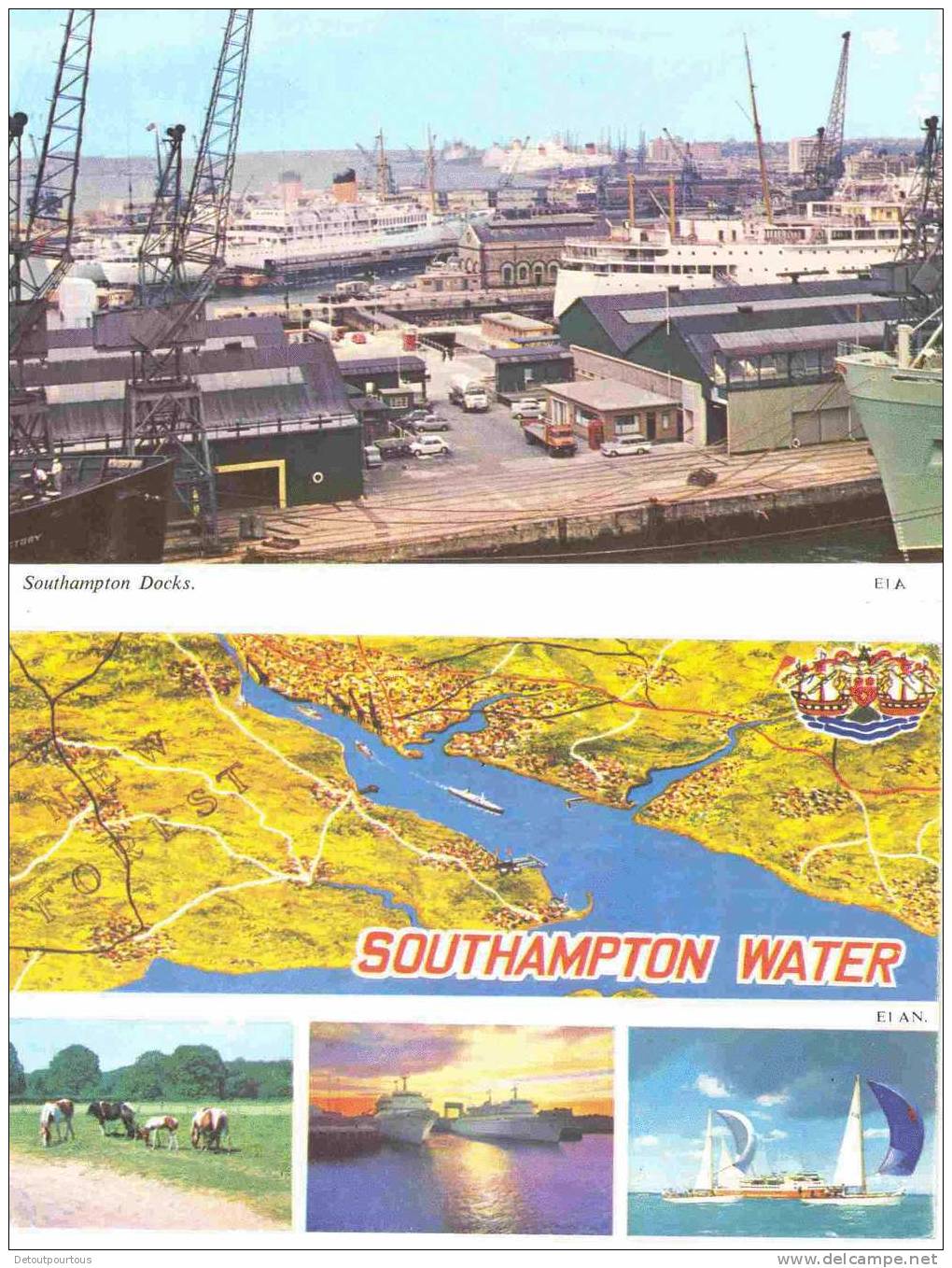 SOUTHAMPTON Lot Of 7 Cards Docks Bargate High Street Fountain Civic Centre Ordnance Survey Royal Pier - Southampton