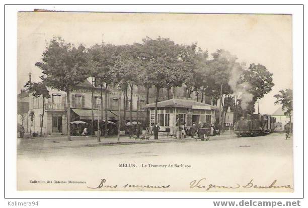 SEINE-ET-MARNE  /  MELUN  /  LE  TRAMWAY  DE  BARBIZON   ( Matériel  DECAUVILLE ) - Strassenbahnen