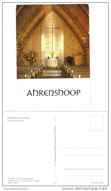 AK Ostseebad AHRENSHOOP Innenraum Der Kirche - Fischland/Darss