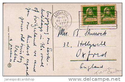 MORCOTE - Ticino Canton - 1927 - SWITZERLAND - Morcote