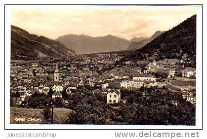 CHUR Panorama - Veritable Foto - Graubunden Canton - 1930 - SWITZERLAND - Chur