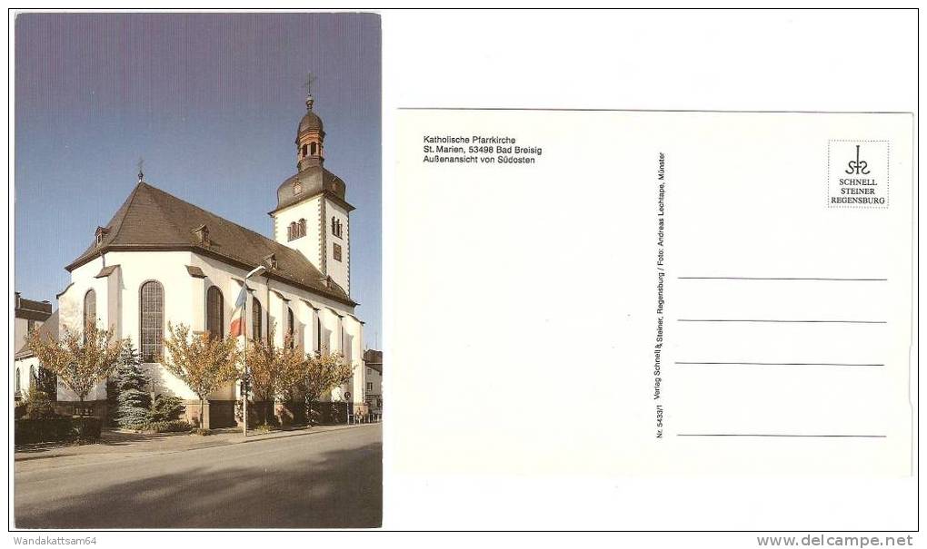 AK 54398 Bad Breisig Katholische Pfarrkirche St. Marien Außenansicht Von Südosten Trikolore - Bad Breisig