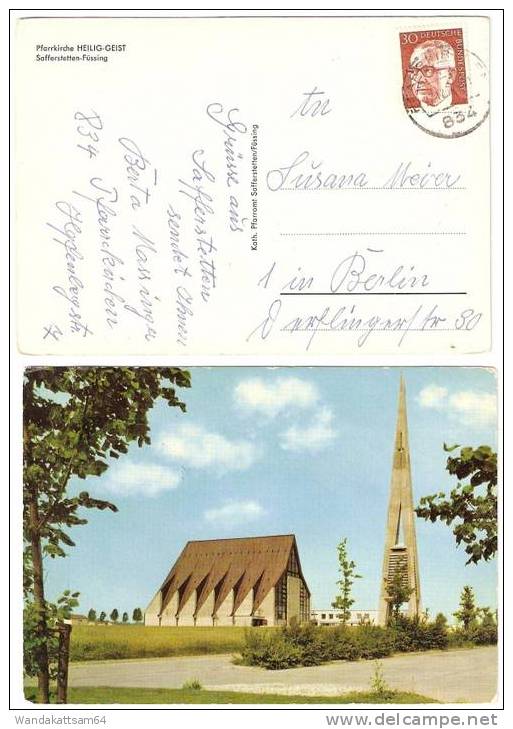 AK Safferstetten-Füssing Pfarrkirche HEILIG-GEIST 27.12.72 834 PFARRKIRCHEN Nach 1 Berlin - Pfarrkirchen