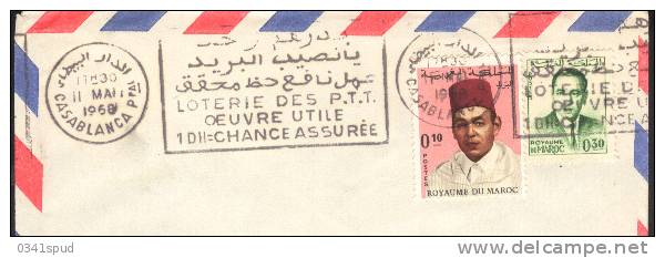 1968 Maroc   Jeux  Loterie Des P.T.T.  Sur Lettre - Unclassified