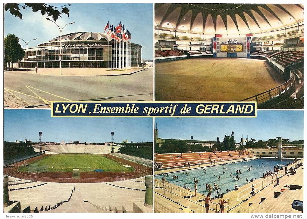 Cpsm  Stade Gerland Palais Des Sports A Lyon - Otros & Sin Clasificación