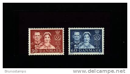 DENMARK/DANMARK - 1960  SILVER JUBILEE SET MINT NH - Unused Stamps