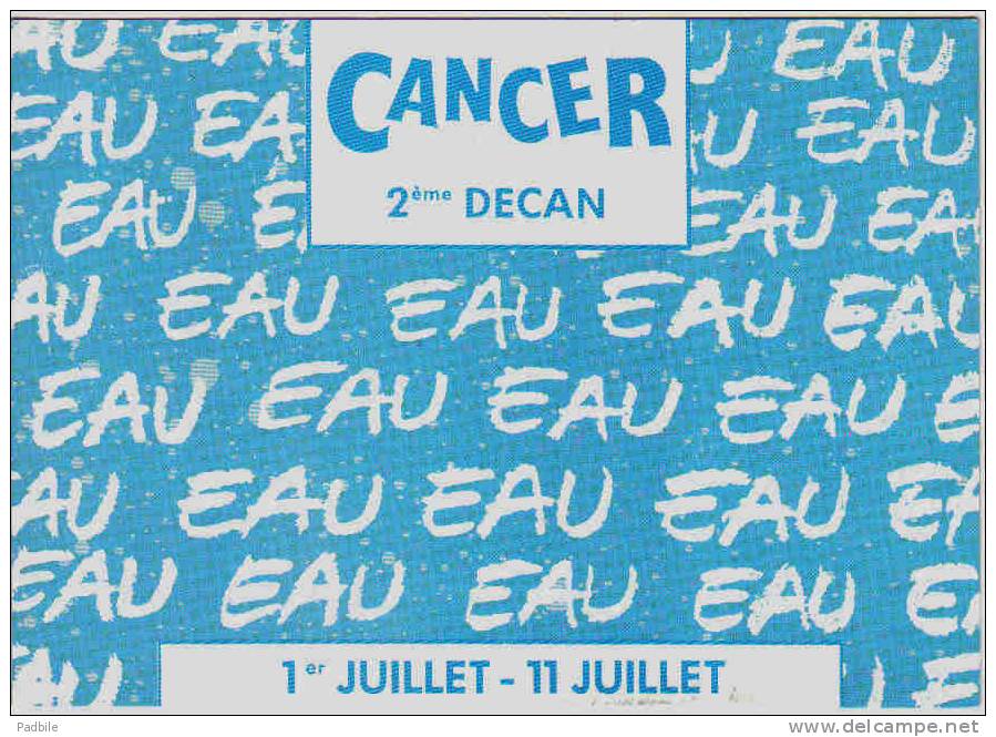 Carte Postale Astrologie Horoscope  Cancer Trés Beau Plan - Astrologie