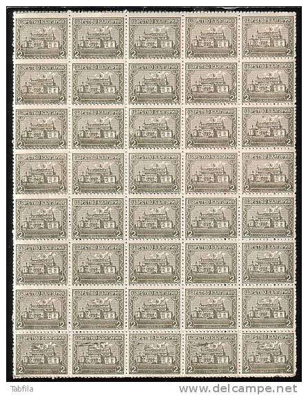 BULGARIA / BULGARIE - 1919 - Palais Du Sobranie - Sofia - PF De 40 Tim ** - Unused Stamps