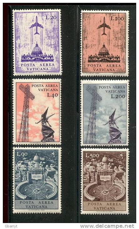 Vatican Scott # C47 - C52 MLH VF Complete - Unused Stamps