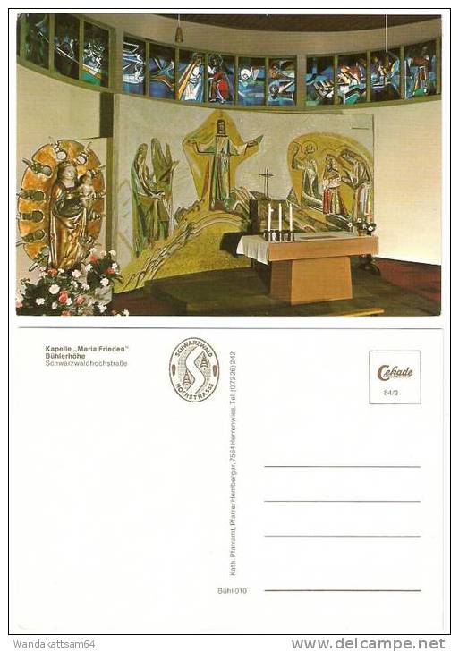 AK Kapelle „Maria Frieden“ Bühlerhöhe Schwarzwaldhochstraße Innenansicht Altarraum - Buehl