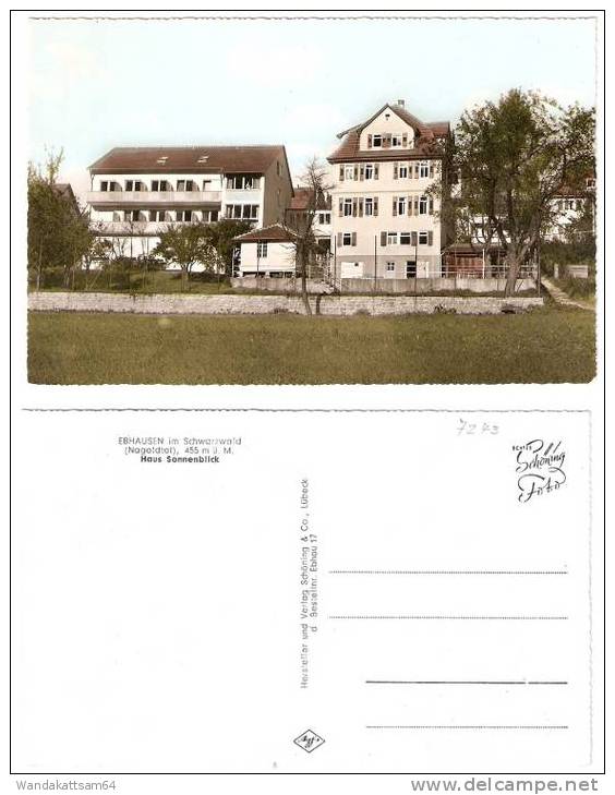AK EBHAUSEN Im Schwarzwald (Nagoldtal), 455 M ü. M.  Haus Sonnenblick - Calw