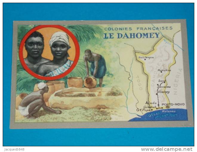 Dahomey )  Colonies Francaises - Carton  Pub ( LION NOIR )   - EDIT  Lion Noir - Dahomey