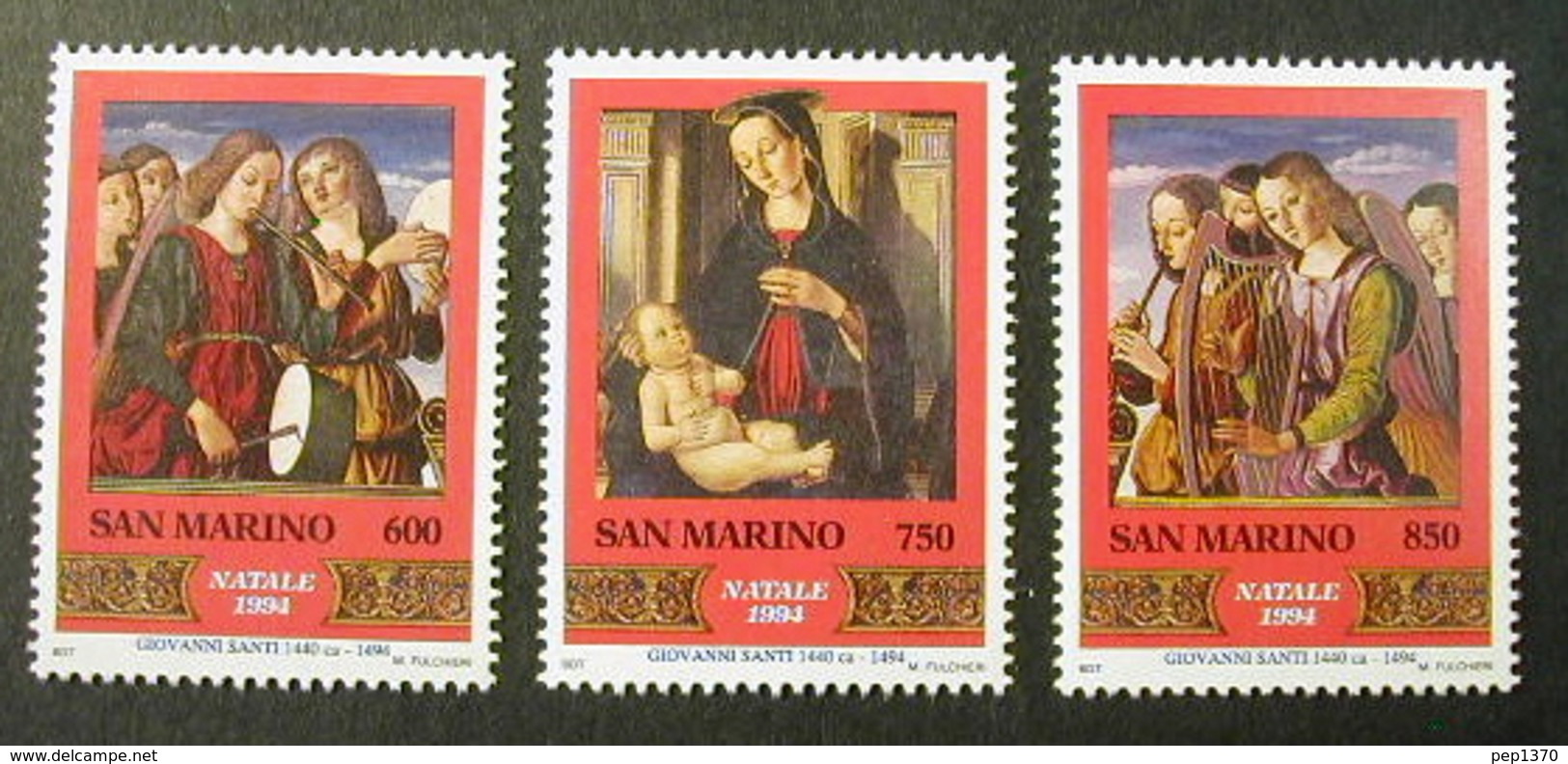 SAN MARINO 1994 NAVIDAD NOEL YVERT 1380/1382** - Unused Stamps