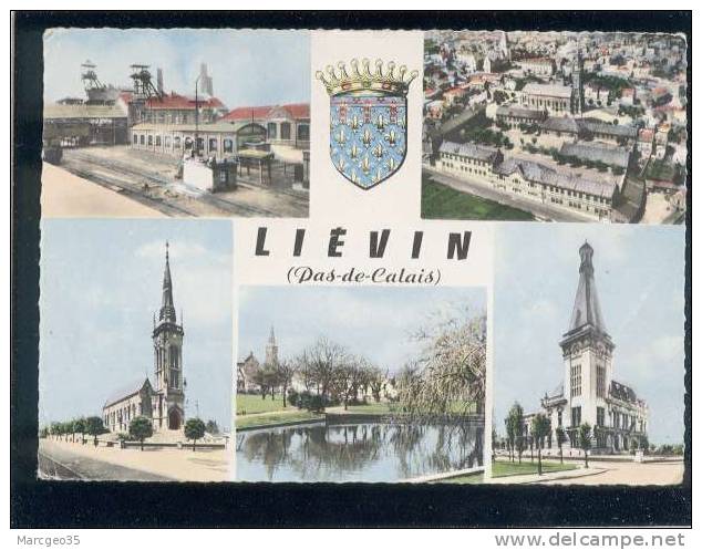 Lievin Multivue édit.combier N° 4 C Vue Aérienne Mines  Belle Cpsm - Lievin