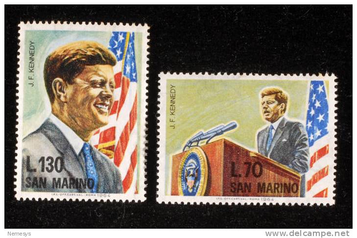 1964 SAN MARINO ANNIV. MORTE J.F. KENNEDY**  MNH  SASS S129 - Unused Stamps