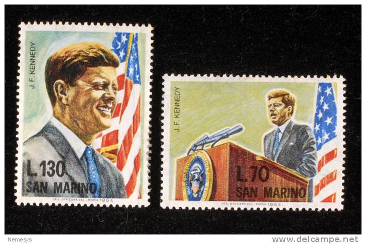 1964 SAN MARINO ANNIV. MORTE J.F. KENNEDY**  MNH  SASS S129 - Neufs