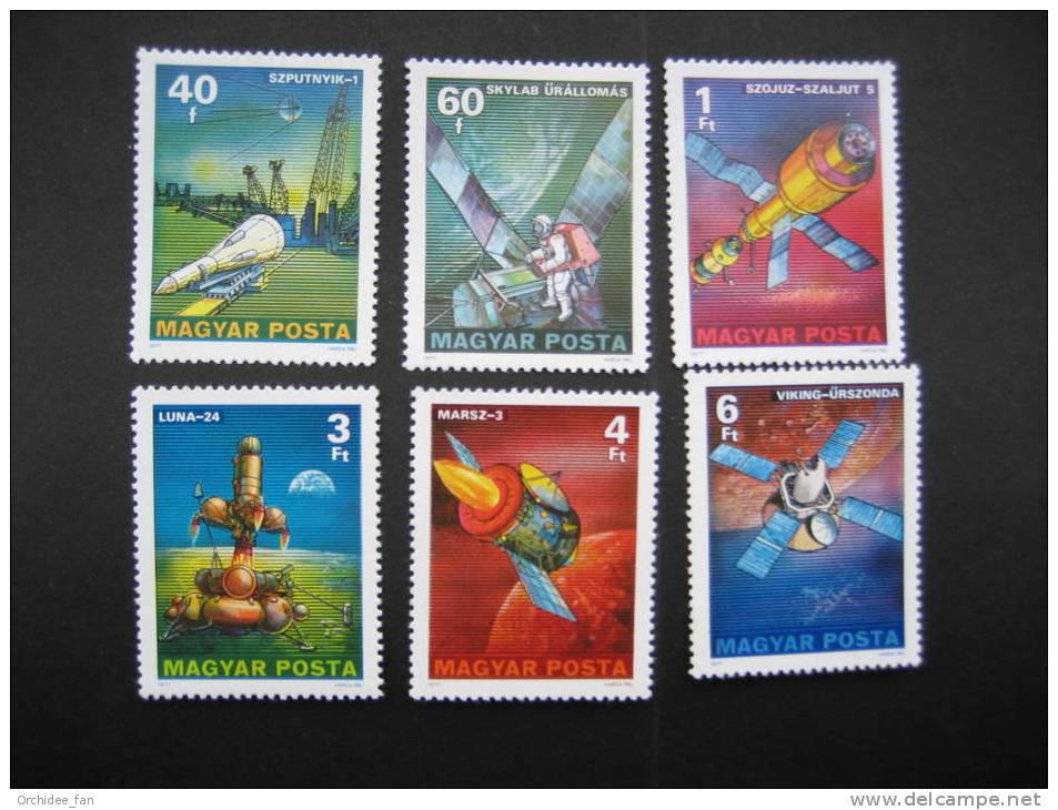 Ungarn 1977, Weltraumforschung Mi 3214A-3219A  Postfrisch - Europe