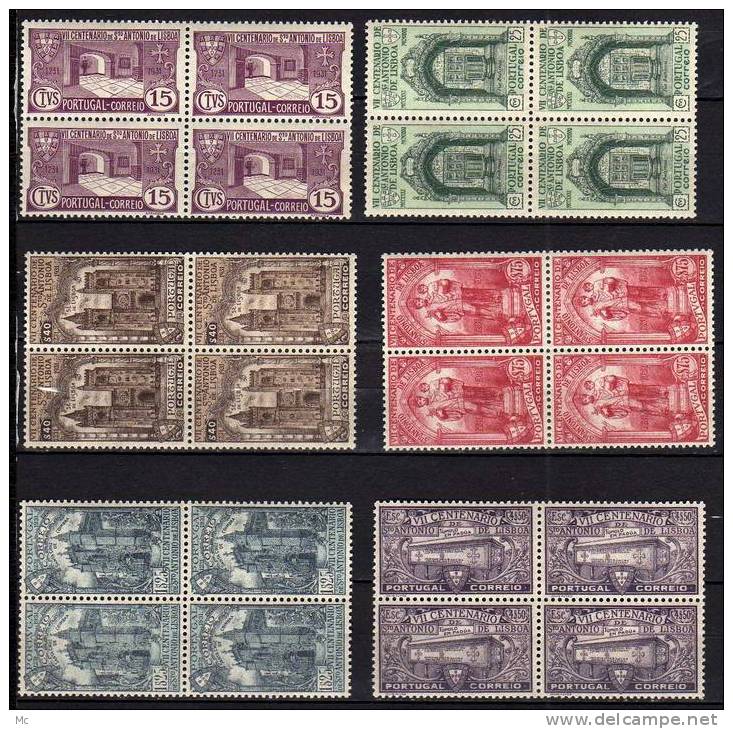 Portugal N° 547 / 552 Luxe ** En Blocs De  4 - Unused Stamps