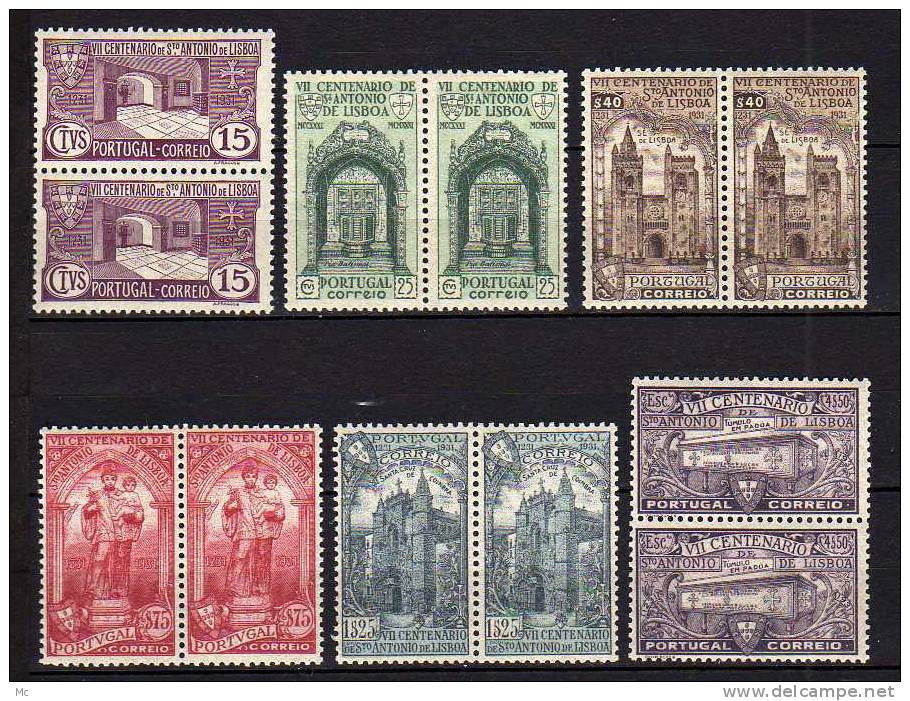 Portugal N° 547 / 552 Luxe ** En Paires - Unused Stamps