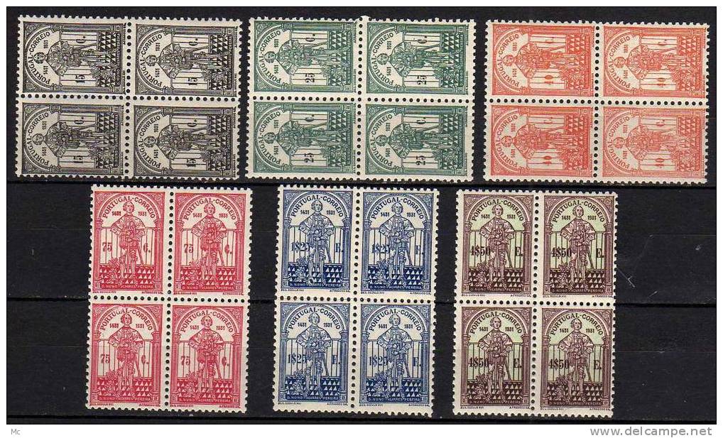 Portugal N° 553 / 558 Luxe ** En Blocs De 4 - Unused Stamps