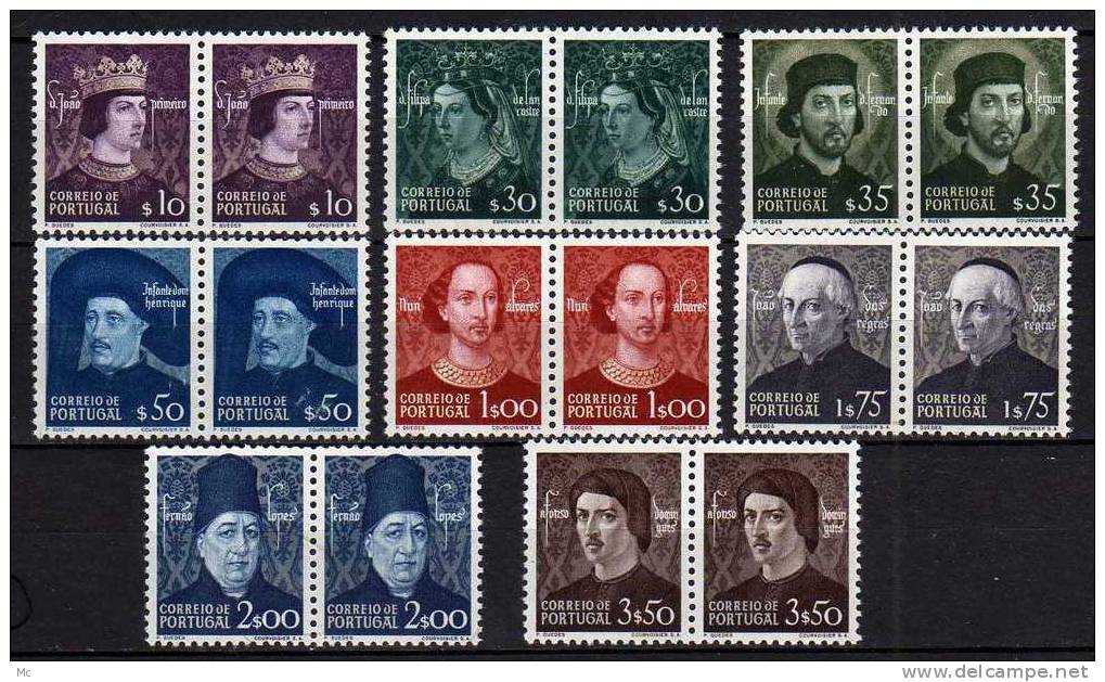 Portugal N° 716 / 723 Luxe ** En Paires - Unused Stamps