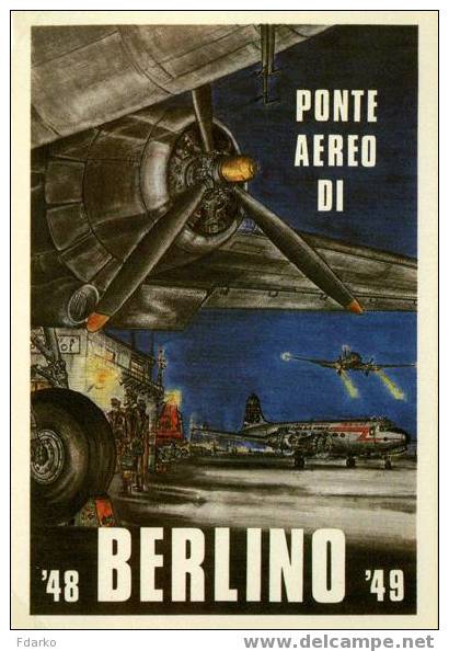 Pilots Aériens Pont Aérien Berlin 1948/49 Aviation Cartes Postales - 1946-....: Era Moderna