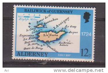 Alderney GB Maps 12p .UMM - Alderney