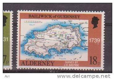 Alderney GB Maps 18p .UMM - Alderney