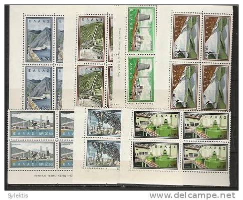 GREECE 1962 Electrification Of Greece BLOCK 4 MNH - Unused Stamps