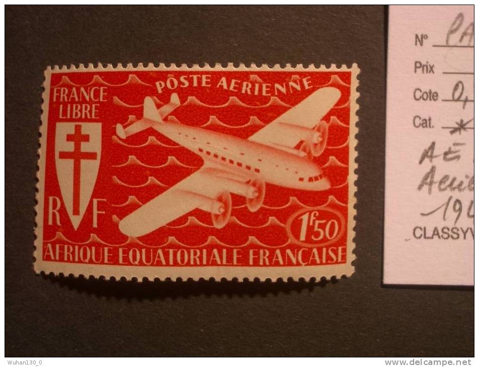 AFRIQUE EQUATORIALE FRANCAISE  *  *  De  1941   "  Poste Aérienne   "  1 Val - Unused Stamps