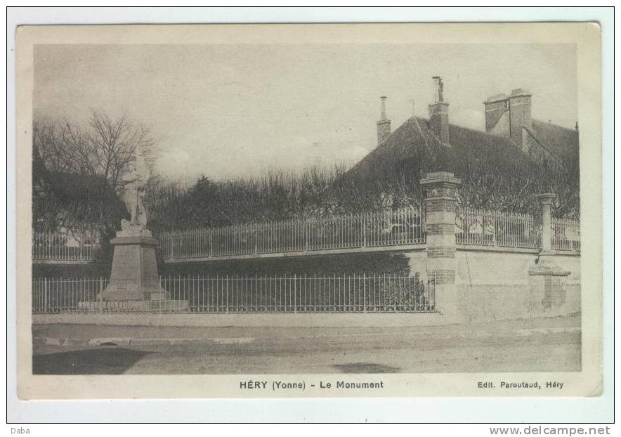HERY. LE MONUMENT - Hery