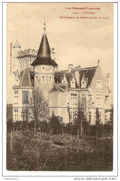 ORTHEZ   -   ** LE CHATEAU De FREVILLE - VU DU PARC **   -  Editeur : L.F. (LABOUCHE Frères ) De Toulouse   N°352 - Orthez