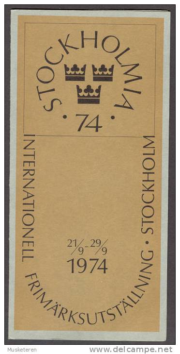 Sweden 1972 Mi. 765-769 H-Blatt 62 International Stamp Exhibition Briefmarkenausstellung STOCKHOLMIA 74 - 1951-80