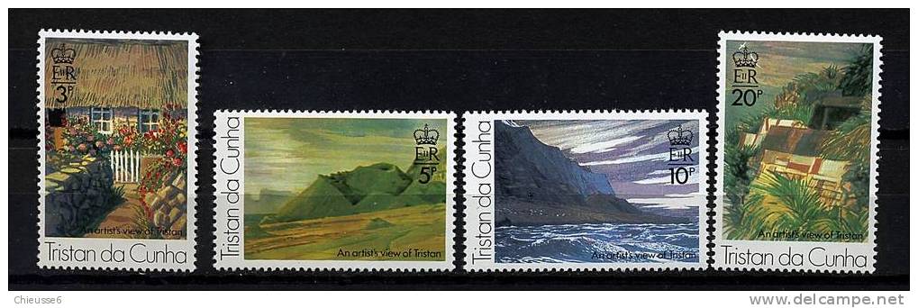 Tristan Da Cunha ** N° 208 à 211 - Vues Artistiques Peintes Par R. Svensson (I) - Tristan Da Cunha