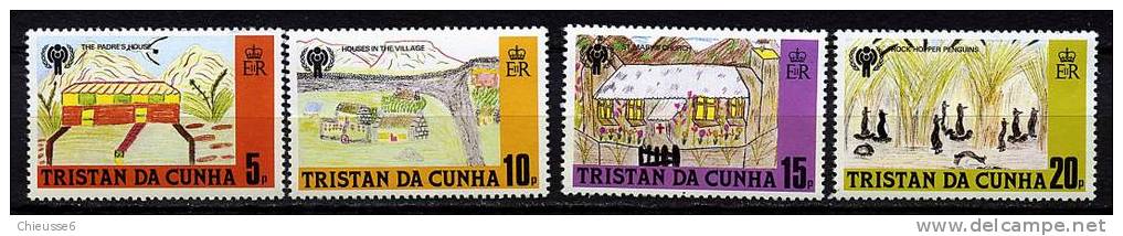 Tristan Da Cunha ** N° 263 à 266 - Année Internationale De L'enfant. Dessins D'enfants - Tristan Da Cunha