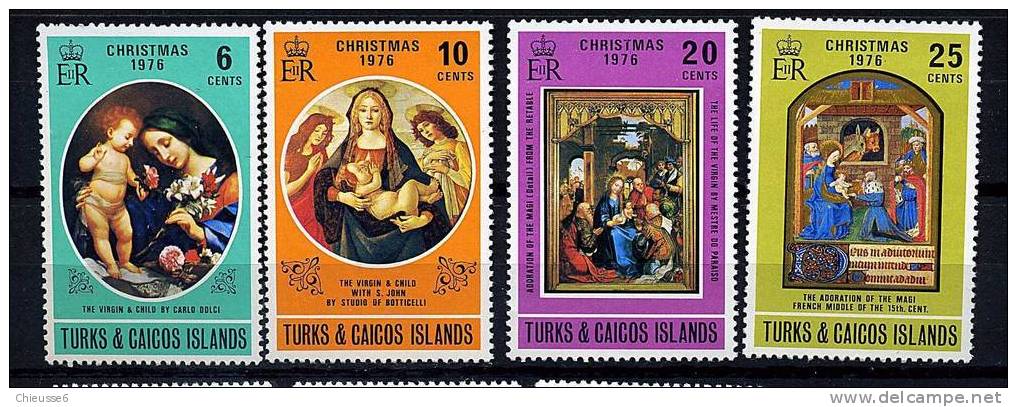 Turks Et Caiques ** N° 357 à 360 -Noël. Tableaux Religieux - Turcas Y Caicos
