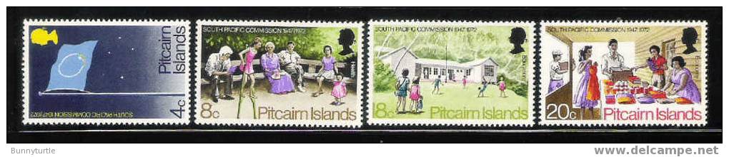 Pitcairn Islands 1972 South Pacific Commission 25th Anniversary Flag Education MNH - Islas De Pitcairn