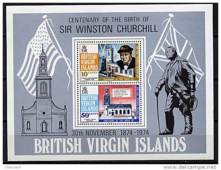 Iles Vierges ** Bloc N° 5 - Winston  Churchill - British Virgin Islands