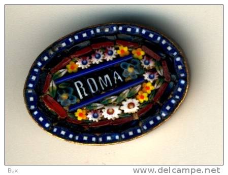 MICROMOSAICO ROMA  VECCHIA SPILLA  PIN GANCIO ROTTO COME DA FOTO ITALY ITALIE 0604009 - Brooches