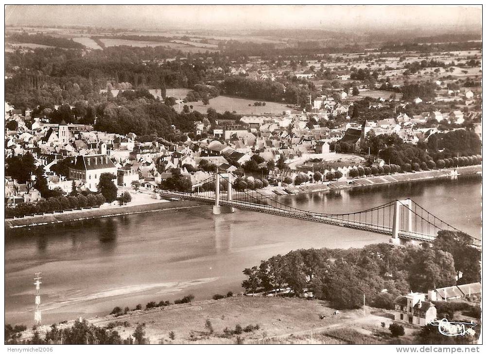 Cpsm Vue Aérienne De Cosne, Le Pont, Ed Combier - Cosne Cours Sur Loire